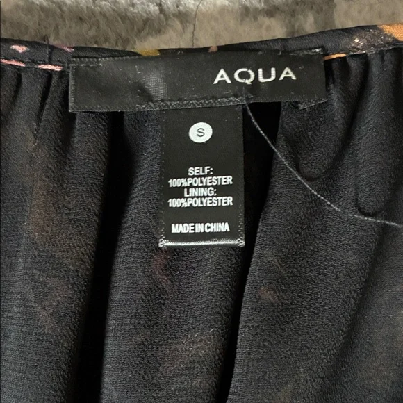 Aqua Black Paisley Long-Sleeve Ruffle Wrap Dress - Picture 2 of 2